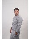 Gri Oversize Yandan Lastikli Erkek Sweatshirt