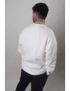 Beyaz Oversize Erkek Sweatshirt