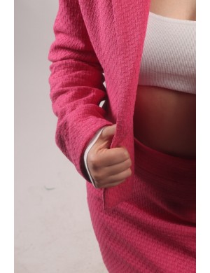 Pembe Crop Ceket 