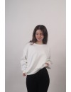 Beyaz Oversize Kadın Sweatshirt